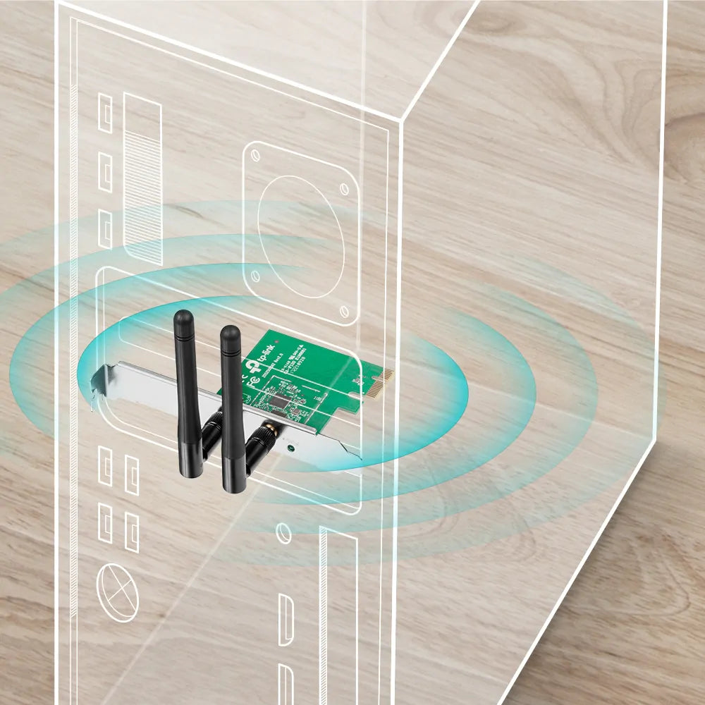 TP-LINK Adaptateur PCI Express WiFi N 300 Mbps Avec équerre low profile