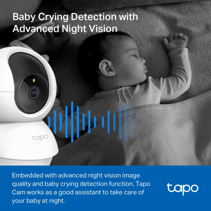 Caméra de vidéosurveillance TP-Link Tapo C210 WiFi panoramique et inclinable Indoor 2K 3MP