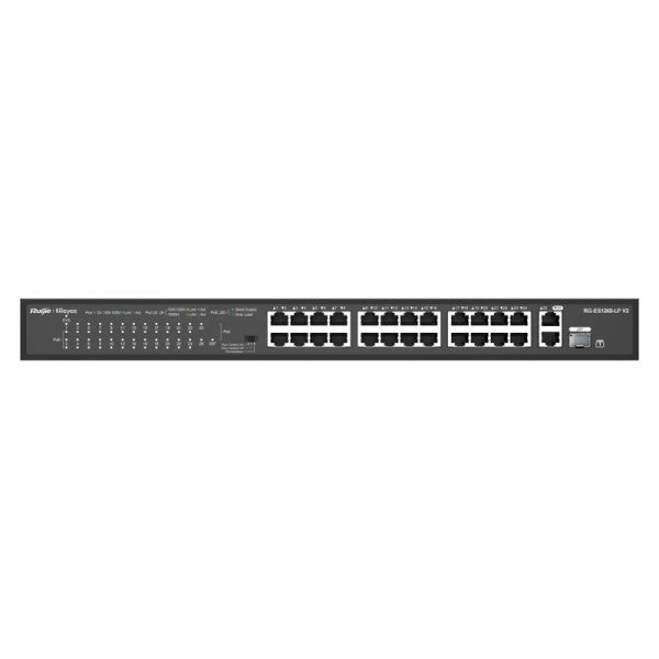RUIJIE SWITCH 24P 10/100MBPS 2P-GB RACMOUNT POE RG -ES126S-LP/V2