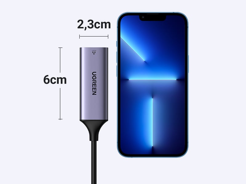 Adaptateur Ugreen Aliminium USB-C vers RJ45 1000Mbps 50737