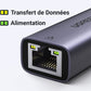 Adaptateur Ugreen Aliminium USB-C vers RJ45 1000Mbps 50737