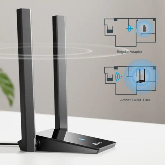 Archer TX20U Plus – Adaptateur USB Wi-Fi 6 AX1800 bi-bande antenne gain élevé