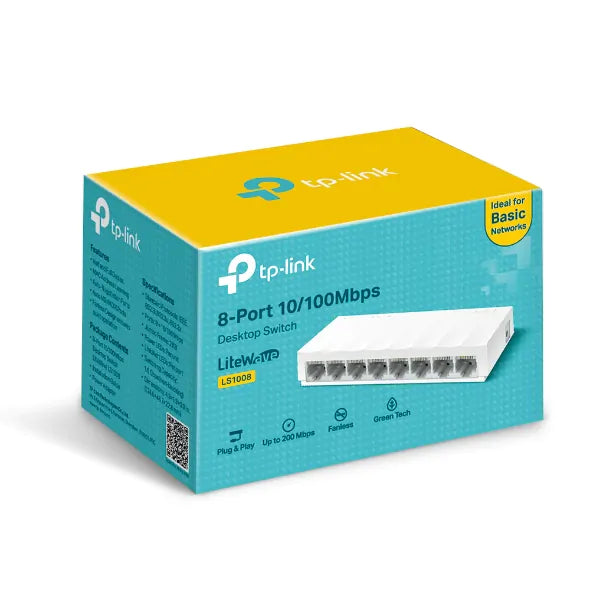 TP-LINK 8-PORT 10/100MBPS DESKTOP SWITCH – LS1008