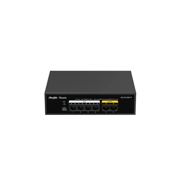 RG-ES106F-P, Commutateur PoE non géré à 6 ports 10/100 Mbps