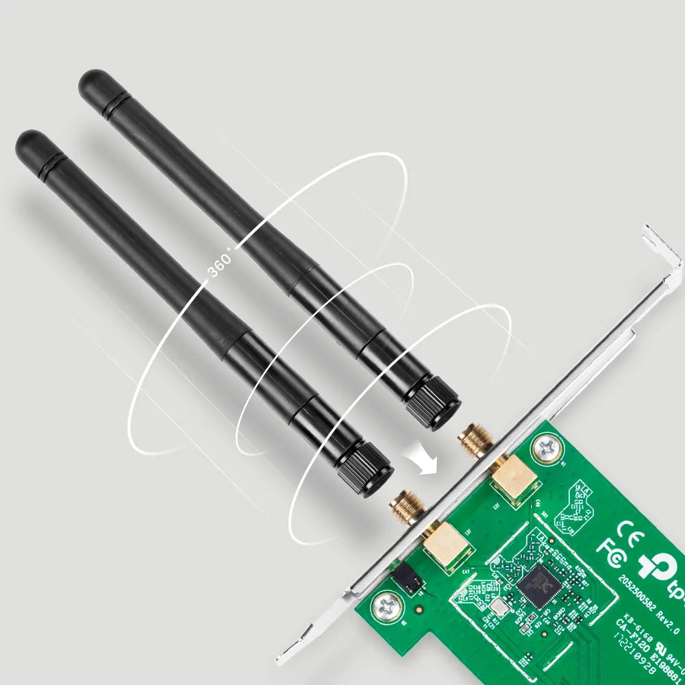 TP-LINK Adaptateur PCI Express WiFi N 300 Mbps Avec équerre low profile
