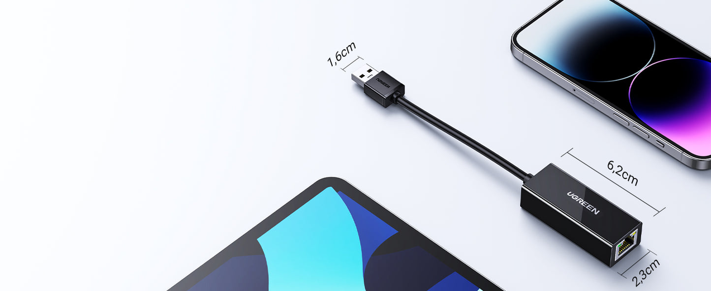 UGREEN Adaptateur USB 2.0 vers Ethernet RJ45 100Mbps 20254