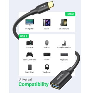 Câble Ugreen USB-C Male vers USB 3.0 A Female 30701