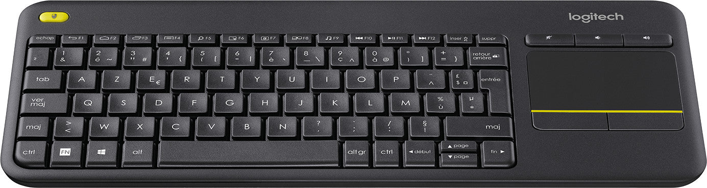 Clavier sans fil avec pavé tactile intégré Logitech K400 Plus (AZERTY, Français)
