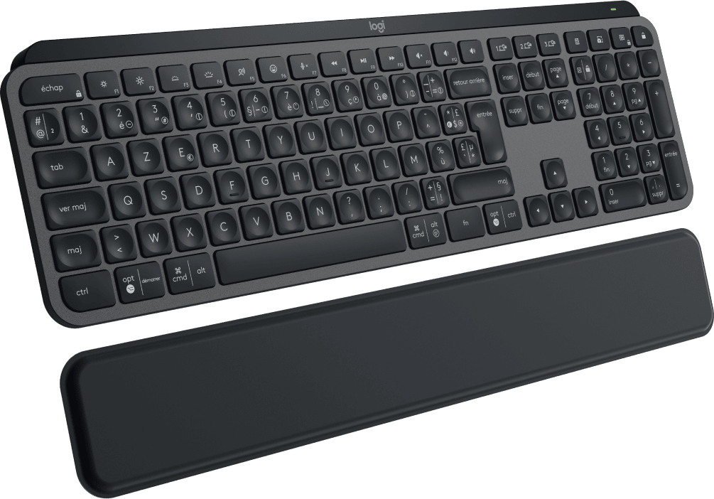 Clavier sans fil Logitech MX Keys Plus avec repose-poignets - AZERTY