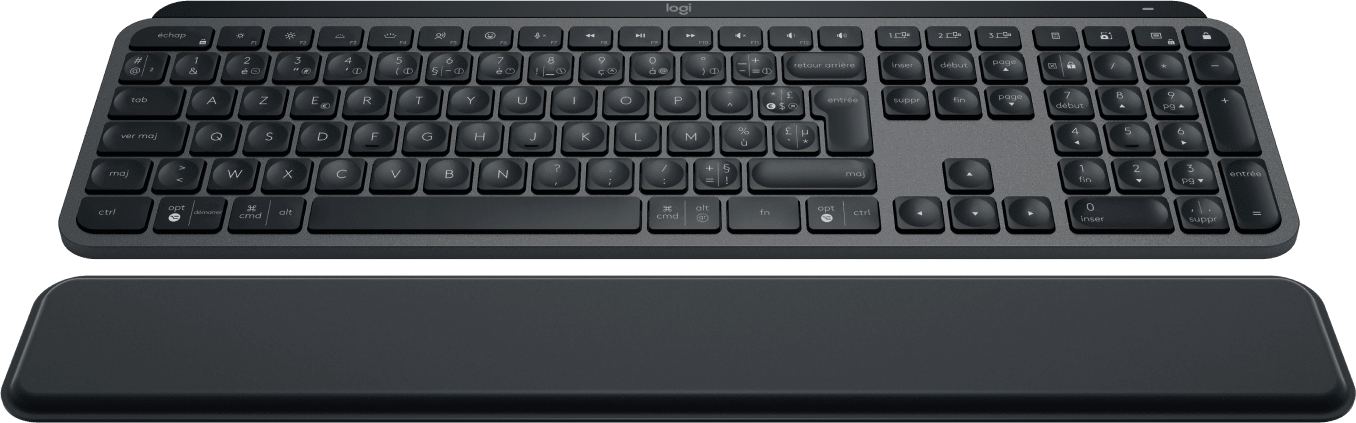 Clavier sans fil Logitech MX Keys Plus avec repose-poignets - AZERTY