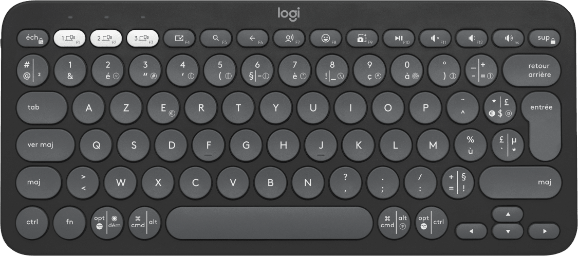 Clavier sans fil Logitech Pebble Keys 2 K380s – Graphite