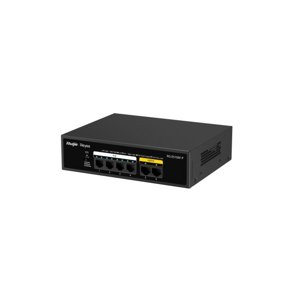 RG-ES106F-P, Commutateur PoE non géré à 6 ports 10/100 Mbps